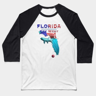 Florida Key West Tarpon II Baseball T-Shirt